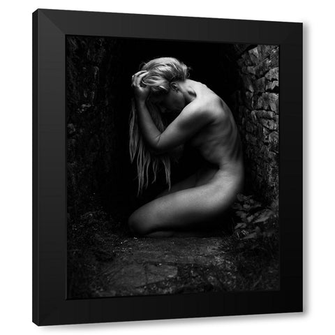 Keira 2 Black Modern Wood Framed Art Print with Double Matting by Fritz, Ray