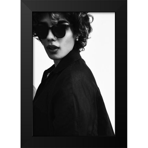 Roxanne Black Modern Wood Framed Art Print by Nasirghorashi