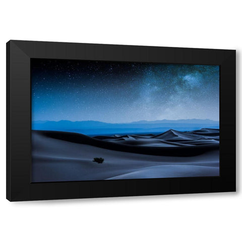 Desert Galaxy Black Modern Wood Framed Art Print by Fotouhi, Mohammad