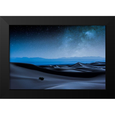 Desert Galaxy Black Modern Wood Framed Art Print by Fotouhi, Mohammad