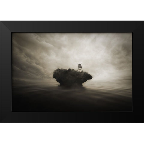 Reserved Seats Without A Master Black Modern Wood Framed Art Print by kazutoshikawakami