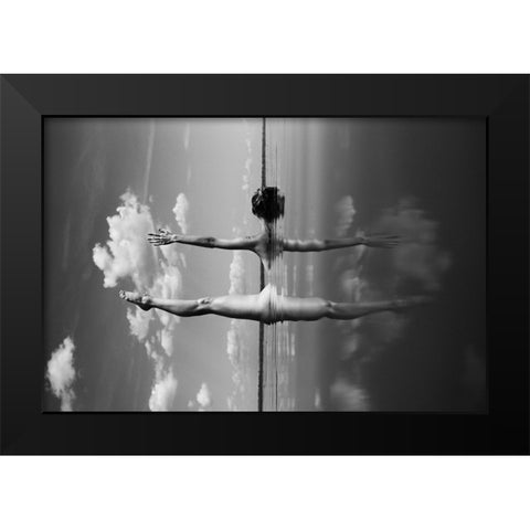 Expanse 3 Black Modern Wood Framed Art Print by Faletkin, Mikhail