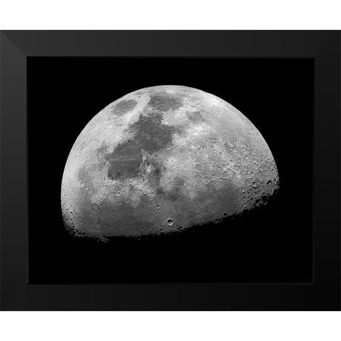 Oh Look At The Moon, Shes Shining Up There Black Modern Wood Framed Art Print by Chakraborty, Mainak