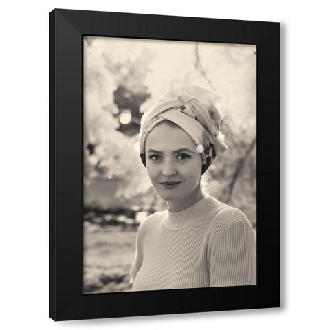 D. Black Modern Wood Framed Art Print by Prioteasa, Sebastian
