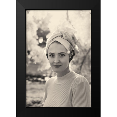 D. Black Modern Wood Framed Art Print by Prioteasa, Sebastian