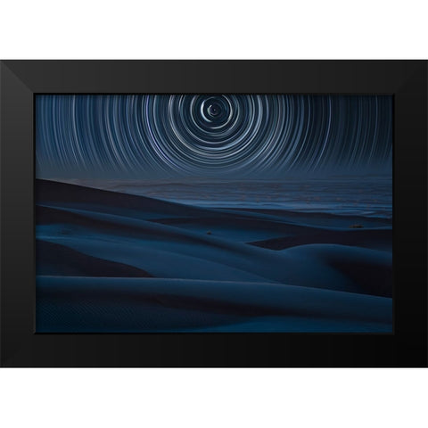Infinity And Beyond Black Modern Wood Framed Art Print by Azimaie, Asef