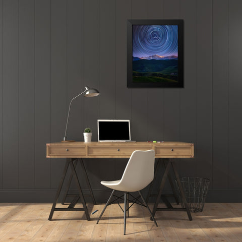 Infinity And Beyond Black Modern Wood Framed Art Print by Azimaie, Asef