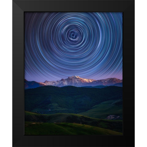 Infinity And Beyond Black Modern Wood Framed Art Print by Azimaie, Asef