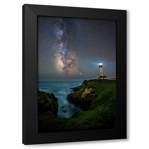 Lighting Up The Milky Way Black Modern Wood Framed Art Print by Li, Sophia