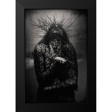 Untitled Black Modern Wood Framed Art Print by Bousca, Bogdan