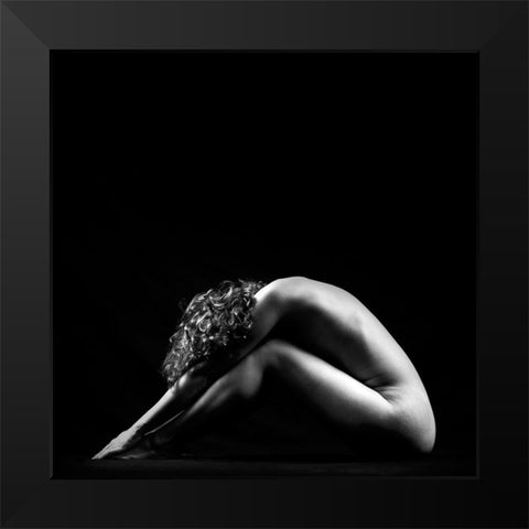 Triangle Black Modern Wood Framed Art Print by Bosogea-Tudor, Ileana