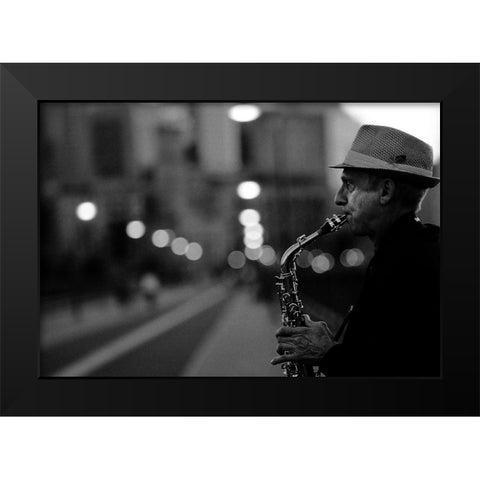 Evening Melts Away Black Modern Wood Framed Art Print by Ariel, Ariel