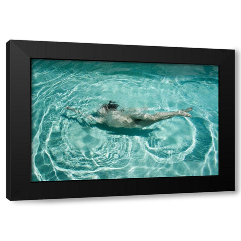 Abstraction Black Modern Wood Framed Art Print by Brackstone, Mel