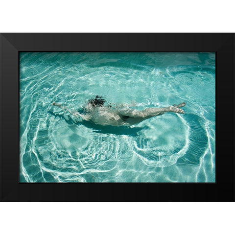 Abstraction Black Modern Wood Framed Art Print by Brackstone, Mel