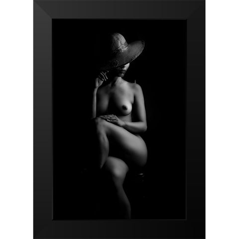 Muse 2 Black Modern Wood Framed Art Print by Das, Prithul