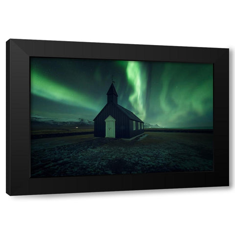 The black Church Black Modern Wood Framed Art Print by Martin Castan, David