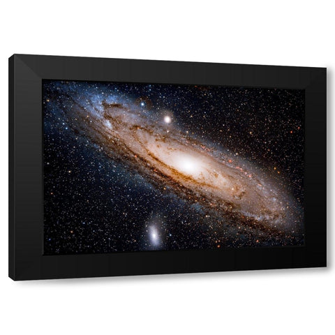 Andromeda Galaxy Black Modern Wood Framed Art Print by Dayag, David