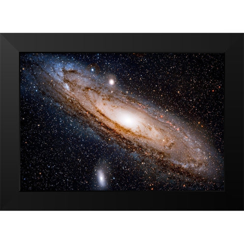 Andromeda Galaxy Black Modern Wood Framed Art Print by Dayag, David