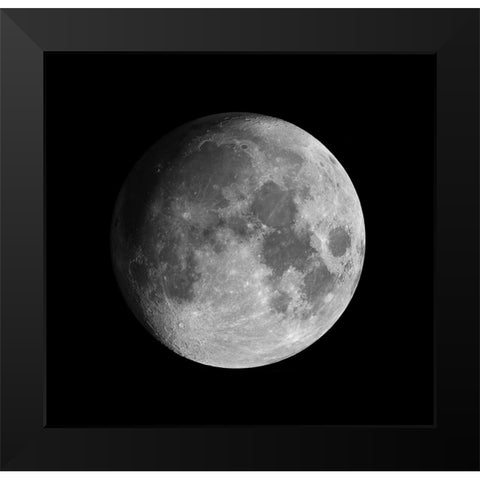 Moon Black Modern Wood Framed Art Print by Dayag, David