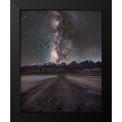 Oh Merak! Black Modern Wood Framed Art Print by Chander, Vikas