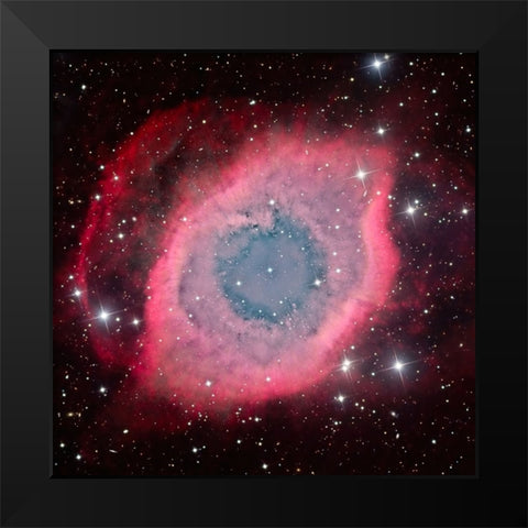 The Helix Nebula Black Modern Wood Framed Art Print by Chander, Vikas