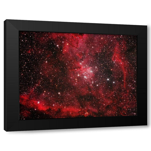 Heart Nebula Black Modern Wood Framed Art Print by Zhao, Henry