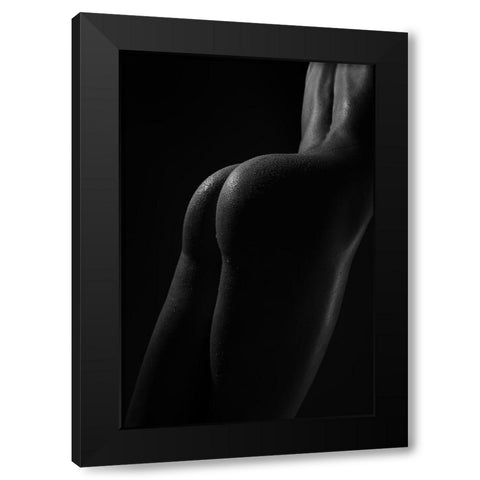 Body Lines Black Modern Wood Framed Art Print with Double Matting by Anton, Rostovskiy