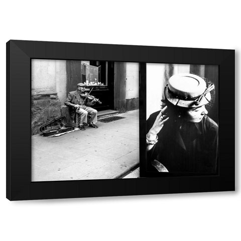 Shes Bored Black Modern Wood Framed Art Print with Double Matting by Martinelli, Francesco