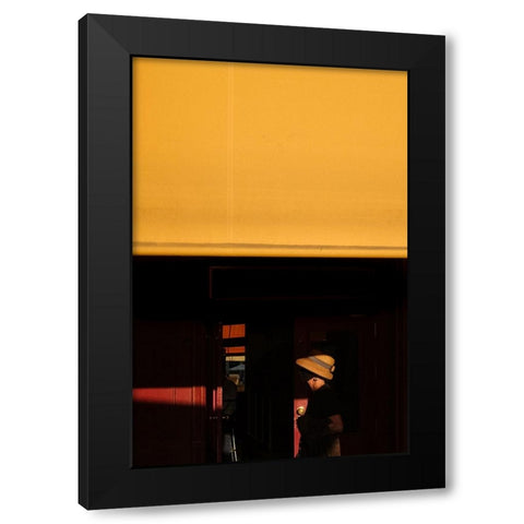 Plaza Mayor Black Modern Wood Framed Art Print with Double Matting by Amare, Bego