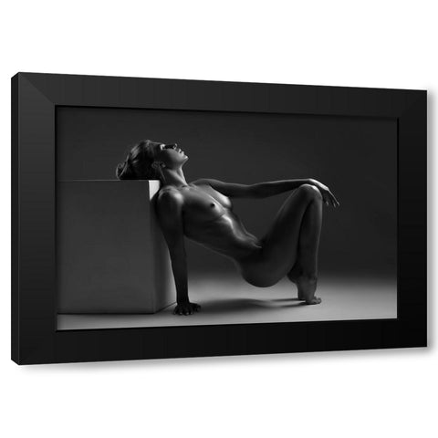 Glare Black Modern Wood Framed Art Print with Double Matting by Markachev, Leonid