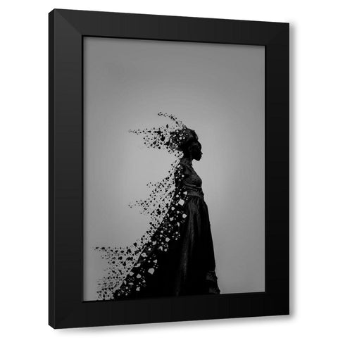 Elegant Fashion Model Black Modern Wood Framed Art Print with Double Matting by Liu, Jessie