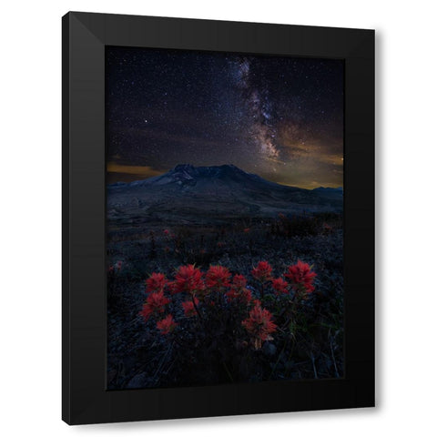 Night Spirit Black Modern Wood Framed Art Print by Hou, Grant