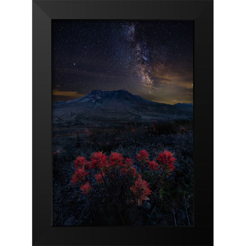 Night Spirit Black Modern Wood Framed Art Print by Hou, Grant