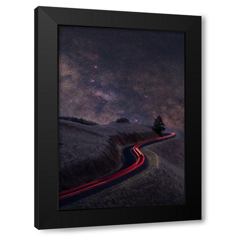 Senerity Black Modern Wood Framed Art Print by Li, Jinghua