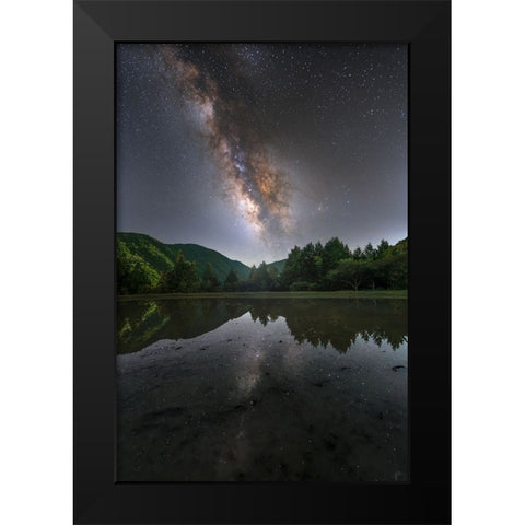 Parallel World Black Modern Wood Framed Art Print by Harlock