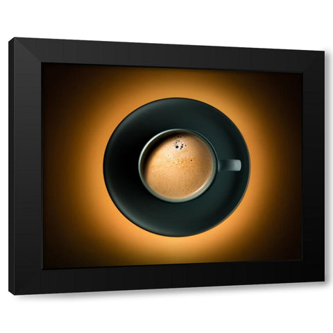 Coffee Eclipse Black Modern Wood Framed Art Print by Morozov, Konstantin