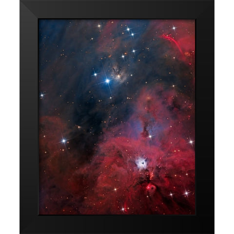 Ngc 1999 Black Modern Wood Framed Art Print by Chander, Vikas