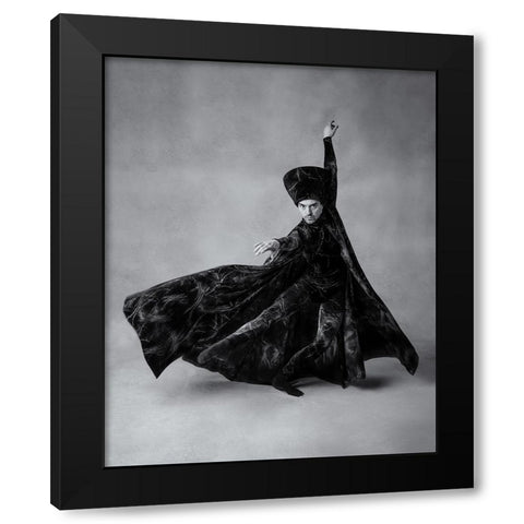 The sorcerer Black Modern Wood Framed Art Print with Double Matting by Lai, Jonathan