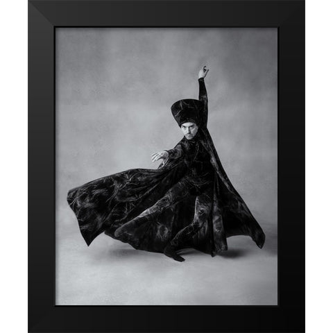 The sorcerer Black Modern Wood Framed Art Print by Lai, Jonathan