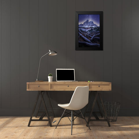 Wurzjoch Black Modern Wood Framed Art Print by Ilkovic, David