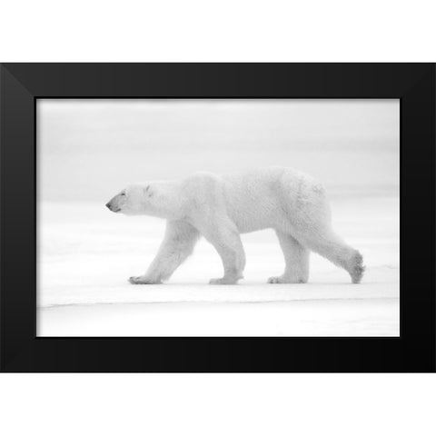 Just White Black Modern Wood Framed Art Print by Pozzi, Marco
