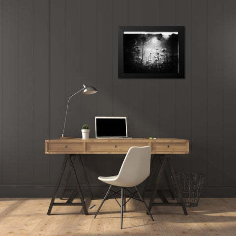 There is always a piece of sky Black Modern Wood Framed Art Print by Margau, Delphine