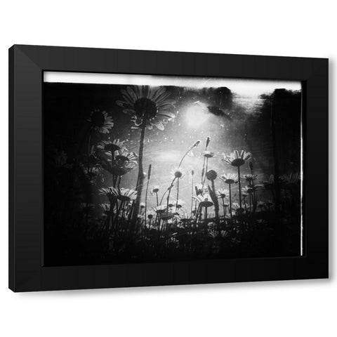 There is always a piece of sky Black Modern Wood Framed Art Print by Margau, Delphine