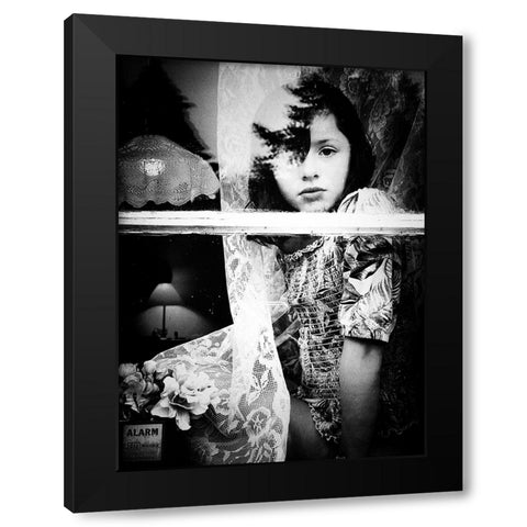 Reflection of the past Black Modern Wood Framed Art Print by Margau, Delphine