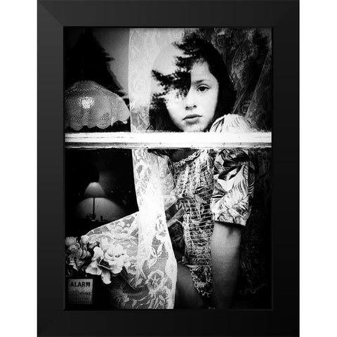 Reflection of the past Black Modern Wood Framed Art Print by Margau, Delphine