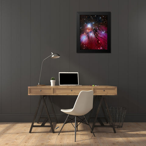 The Angel Nebula Black Modern Wood Framed Art Print by Chander, Vikas