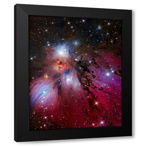 The Angel Nebula Black Modern Wood Framed Art Print by Chander, Vikas