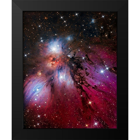 The Angel Nebula Black Modern Wood Framed Art Print by Chander, Vikas