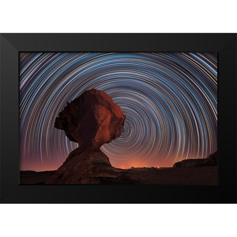 Kharaz Dreaming! Black Modern Wood Framed Art Print by Chander, Vikas