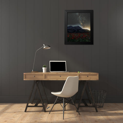 The light pollution Black Modern Wood Framed Art Print by Del Puerto, Javier